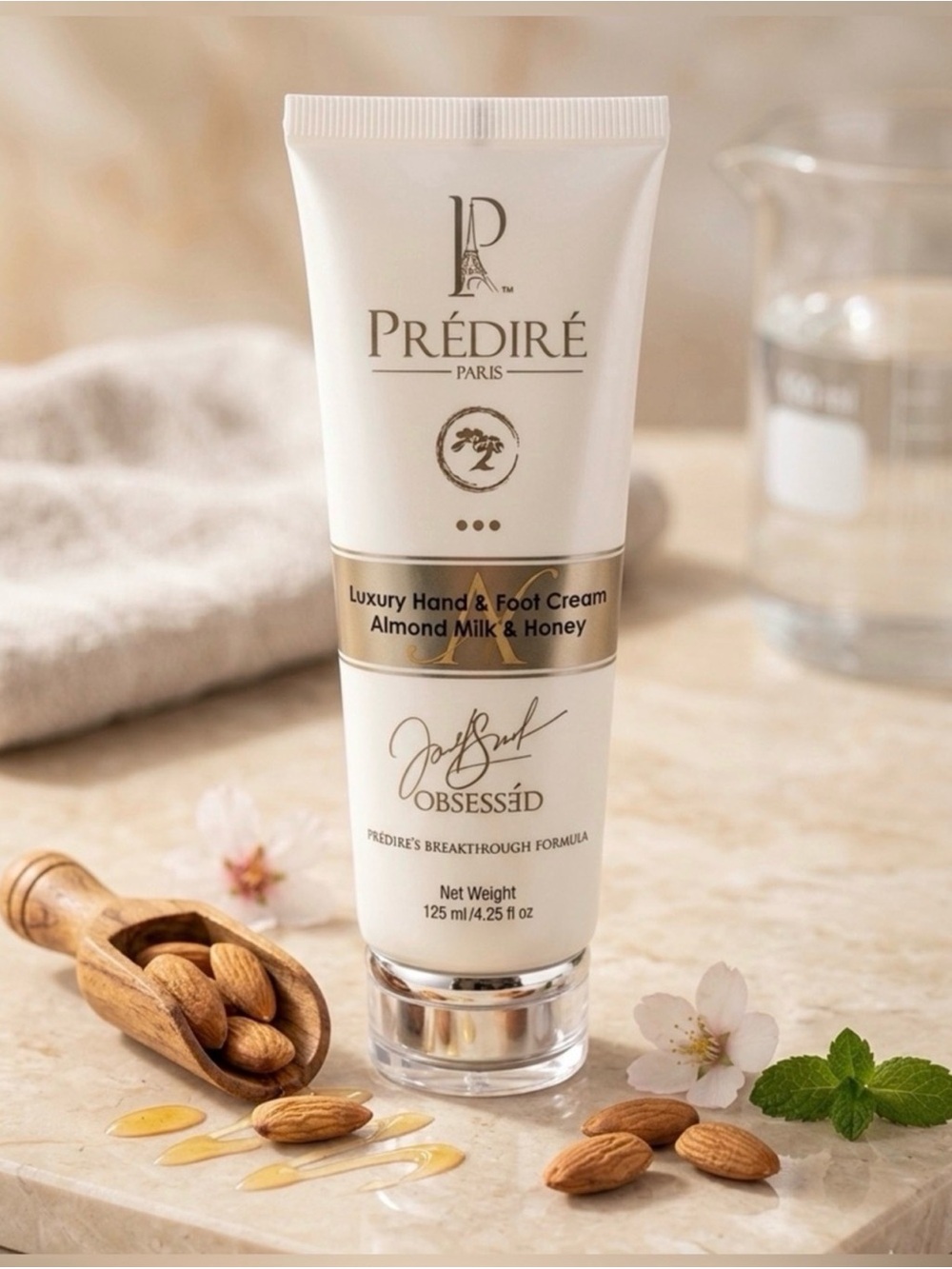 Predire Moroccan Liquid Gold Hand & Foot Cream W/Vitamin E & C ~ Retail $140